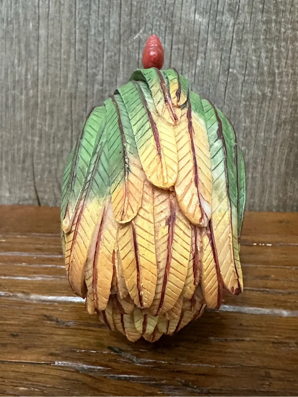 Rooster Folk Art Figurine in Hard Plastic Polyresin